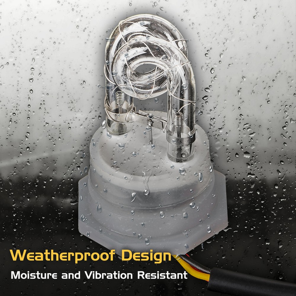 8 HID Bulbs Hide Away Emergency Strobe Light Headlight Kit Warning System WHITE