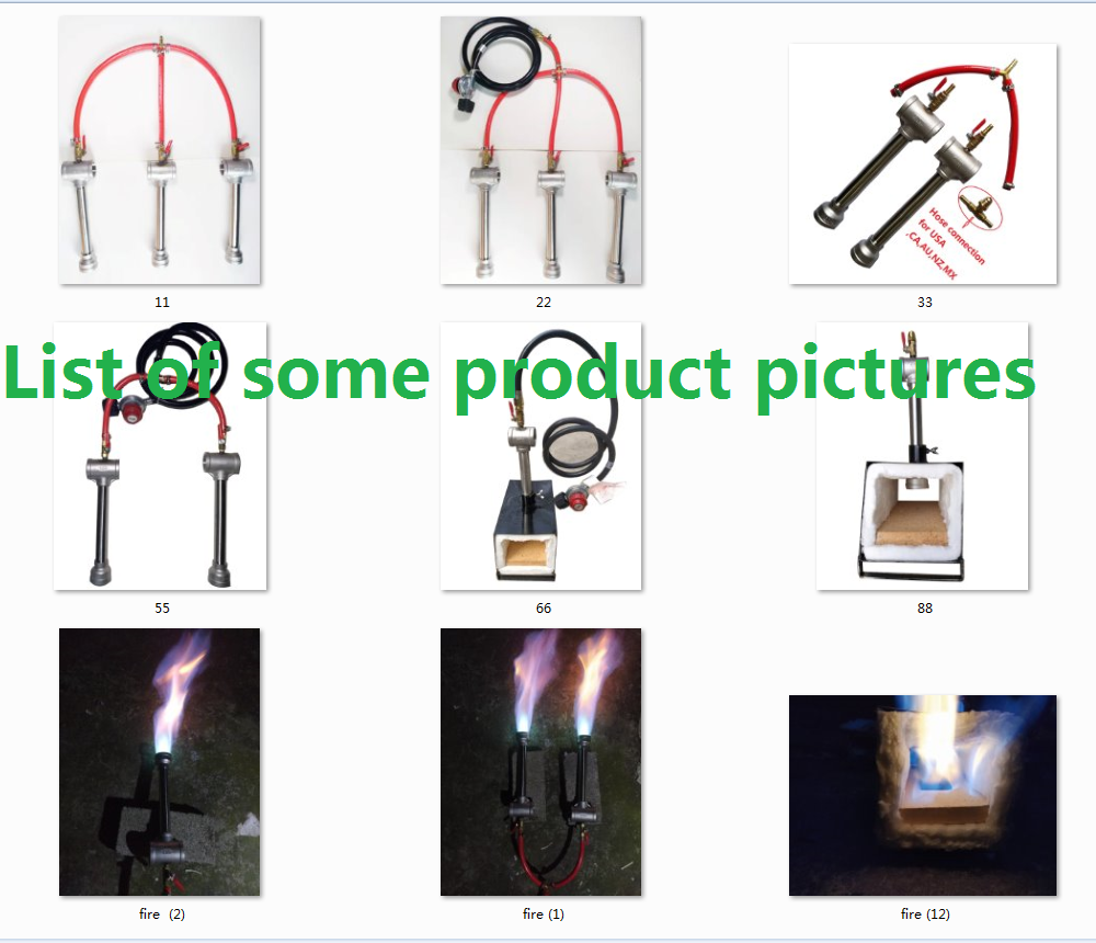 Gas Forge double Burner W/Hose Regulator,2 Propane Forge Blacksmith Knife Making