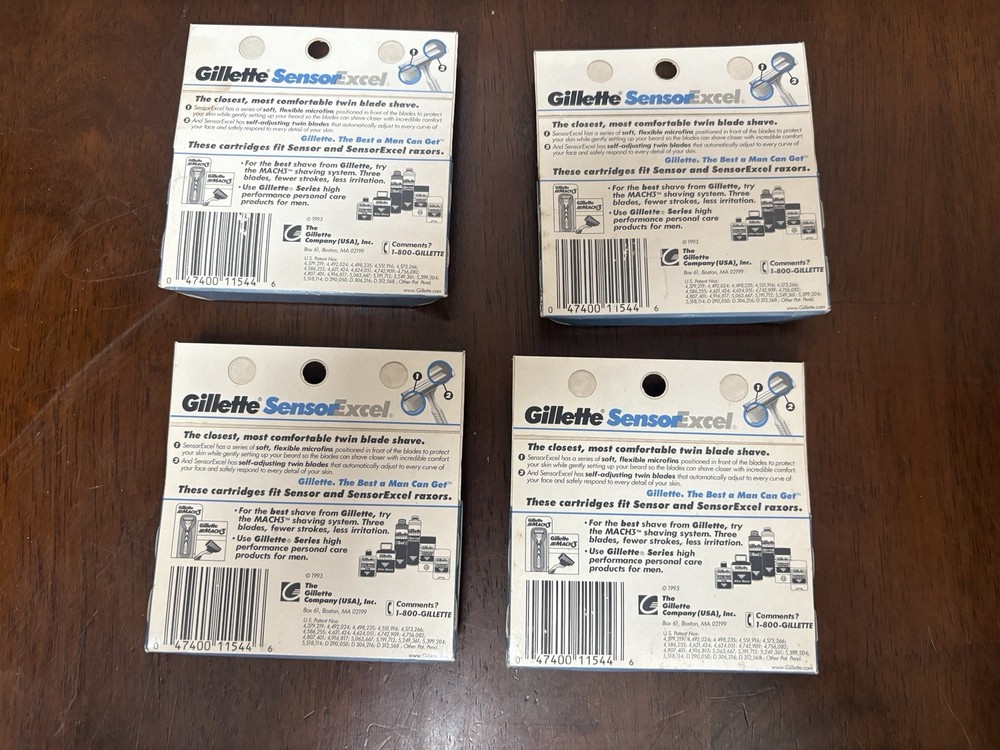 Gillette Sensor Excel Mens Refill Razor Blades, 20 Count 1993