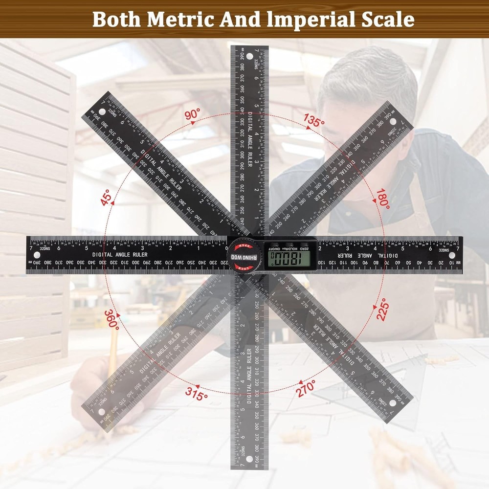 Digital Angle Finder Protractor, Angle Measuring Tool for Woodworking/Carpent...
