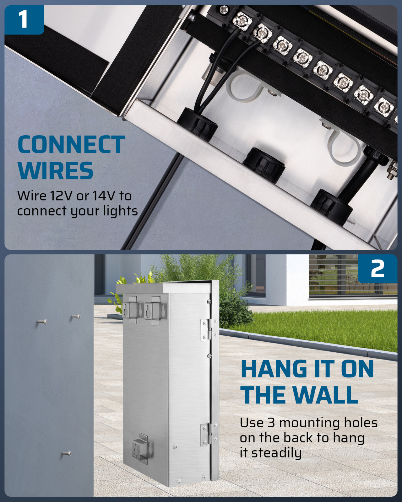 DEWENWILS 300W Wi-Fi Smart Low Voltage Transformer, 3 Independent Outputs,Timer