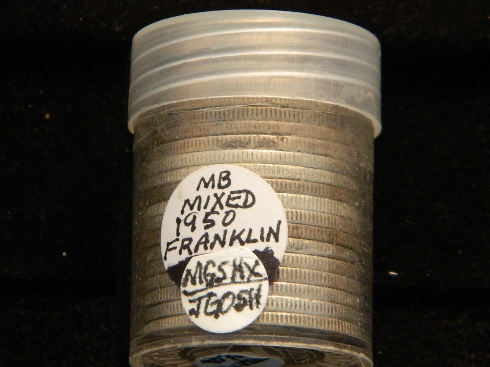 20 - 1950's Mixed Dates 90% Silver Franklin Half Dollar