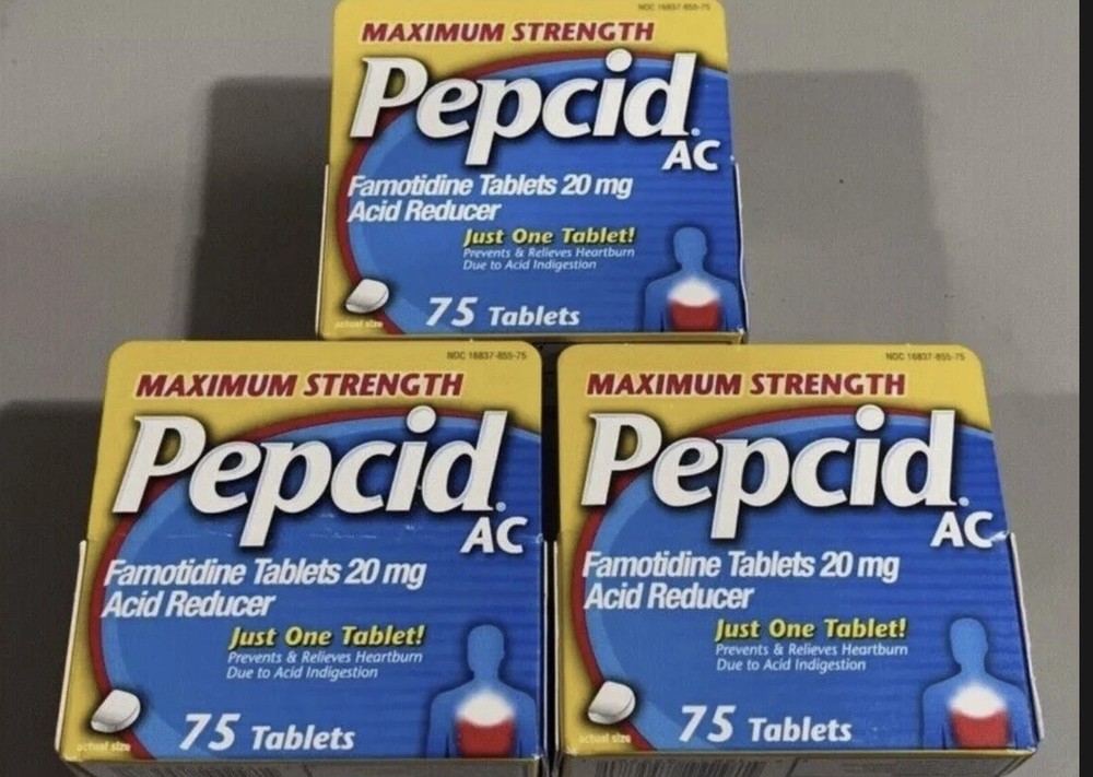 Pepcid AC maximum strength 75 tablets, 3 pack, exp 09/2026
