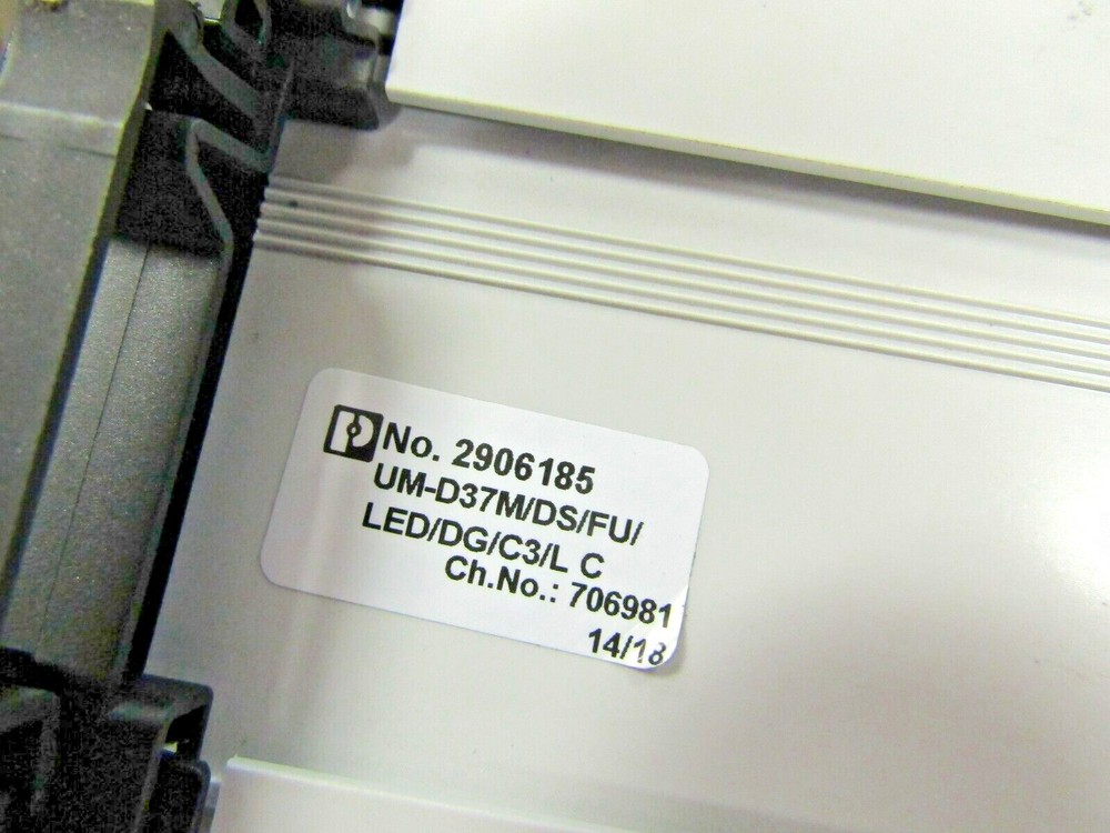 💥PHOENIX CONTACT INTERFACE MODULE 2906185 / UM-D37M/DS/FU/LED/DG/C3/L