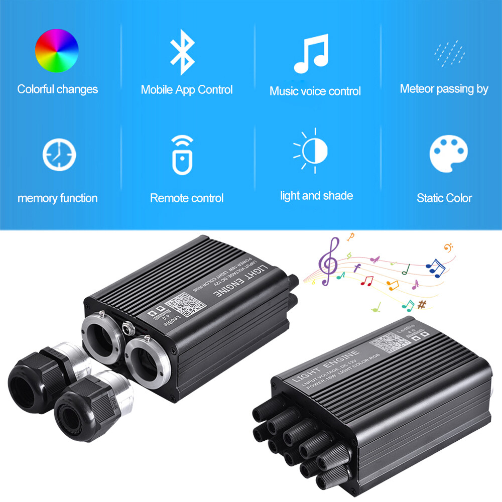 500-1300PC Car Home Headliner Twinkle Meteor Shooting Star Light Fiber Optic Kit