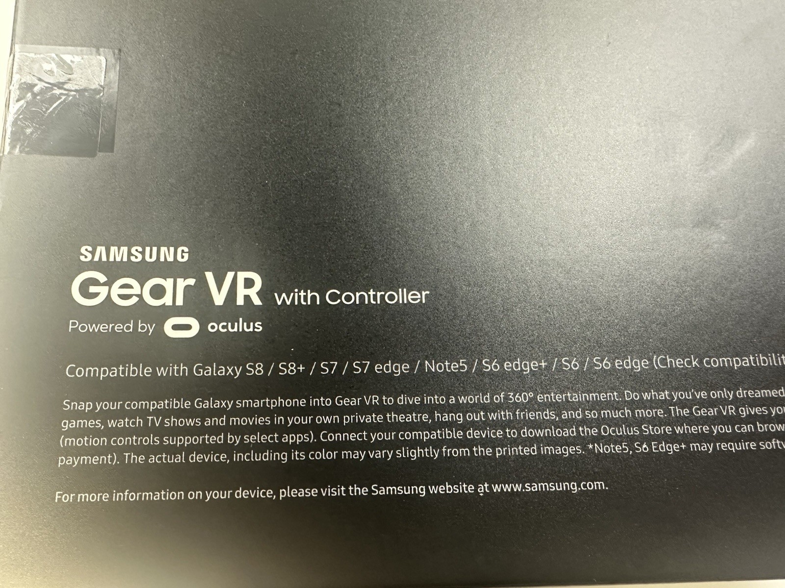 Samsung SM-R324 Gear VR W/Controller Powered by Oculus NEW/OPEN BOX