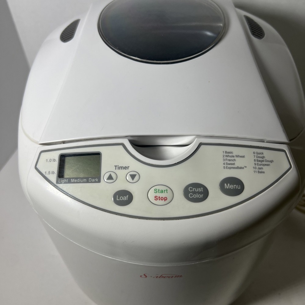 Sunbeam Bread Maker Machine Model # 5890- Makes 1-1.5 Lbs Tested