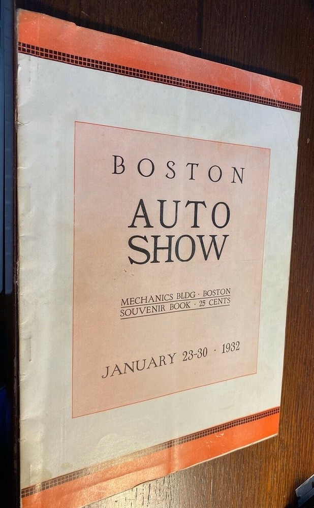 1932 Boston Auto Show Program