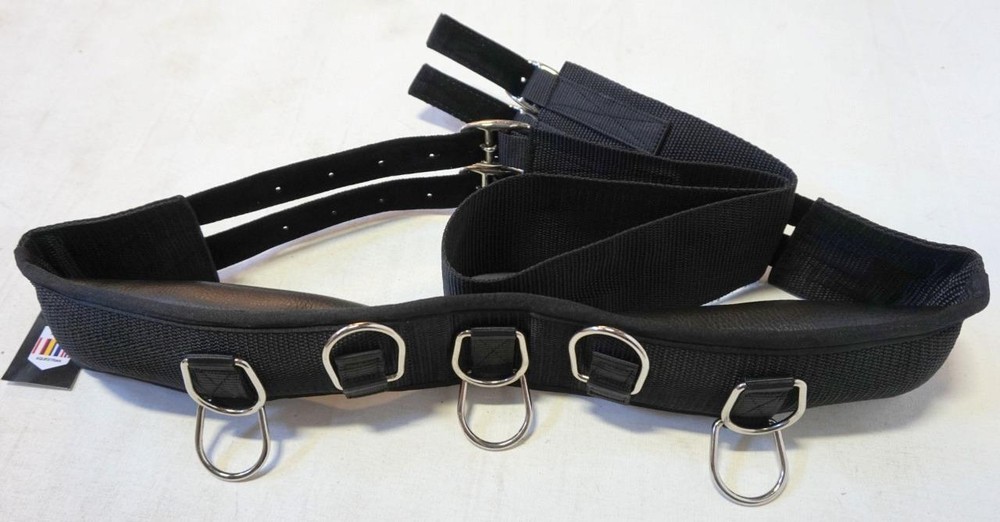 Multi Ring Training Hors Nylon Neoprene lined Surcingle w/webbing Padded 75"~89"