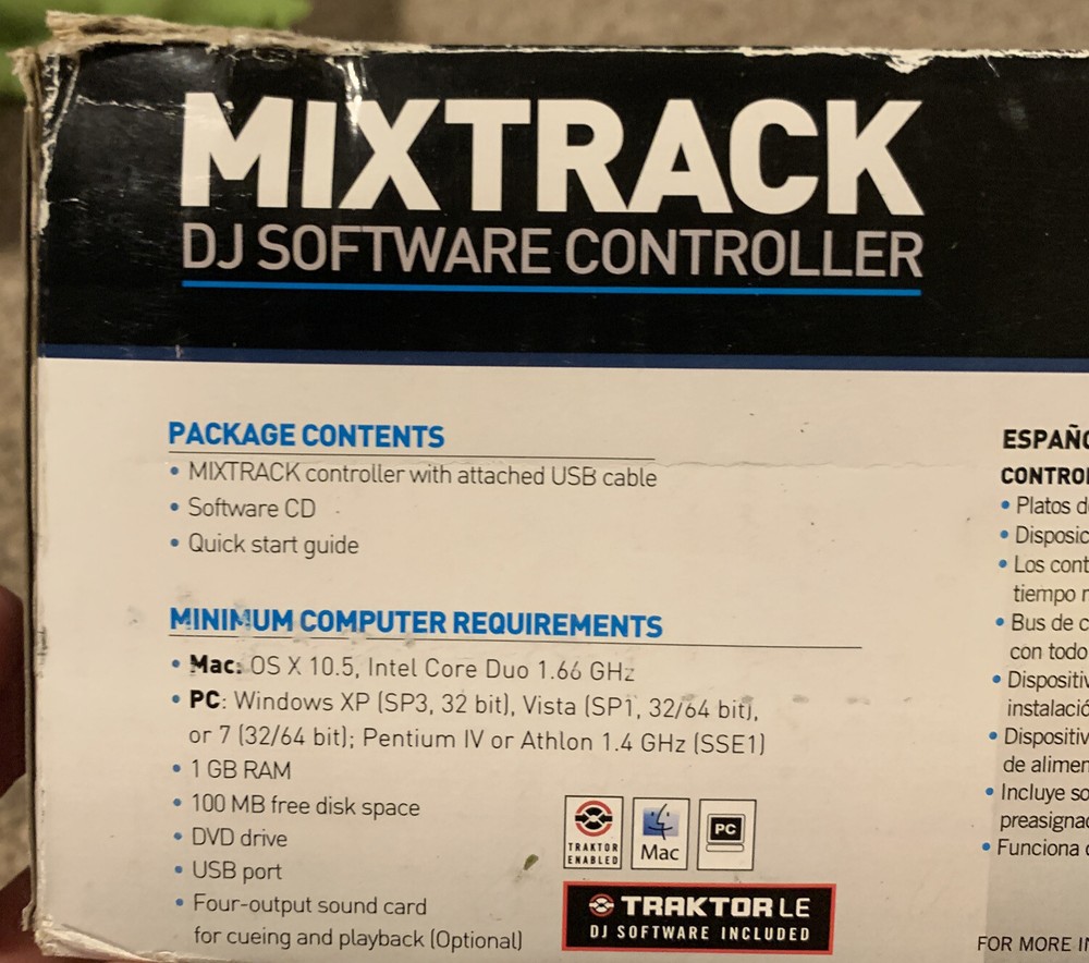 Numark DJ software controller TrakTor LE included software w original box TESTED