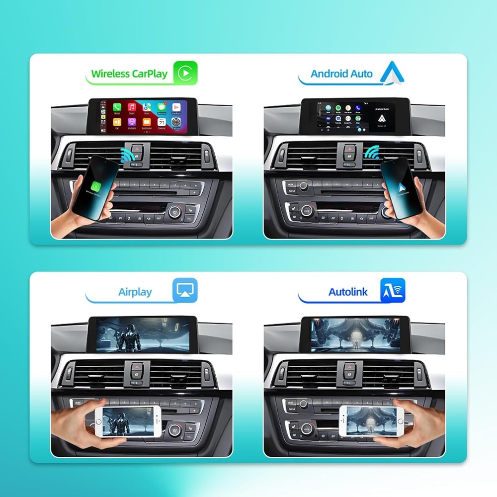 Wireless Apple CarPlay Android Auto Decoder Box For BMW CIC Multimedia Interface