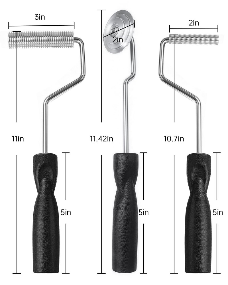 Fiberglass Roller Tools Kit, 3Pcs Bubble Paddle Tool Resin