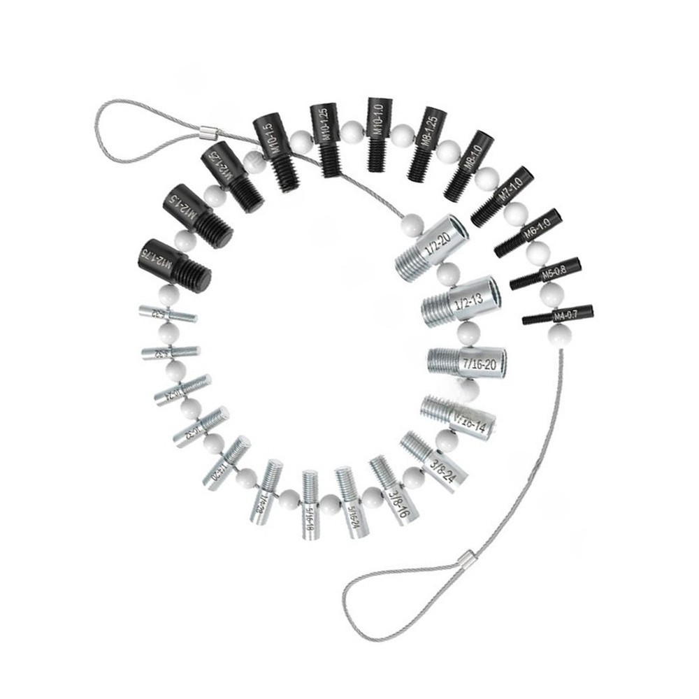 Thread Size Identifier 26 Piece Set for Nuts Bolts Accurate Measurement Tools