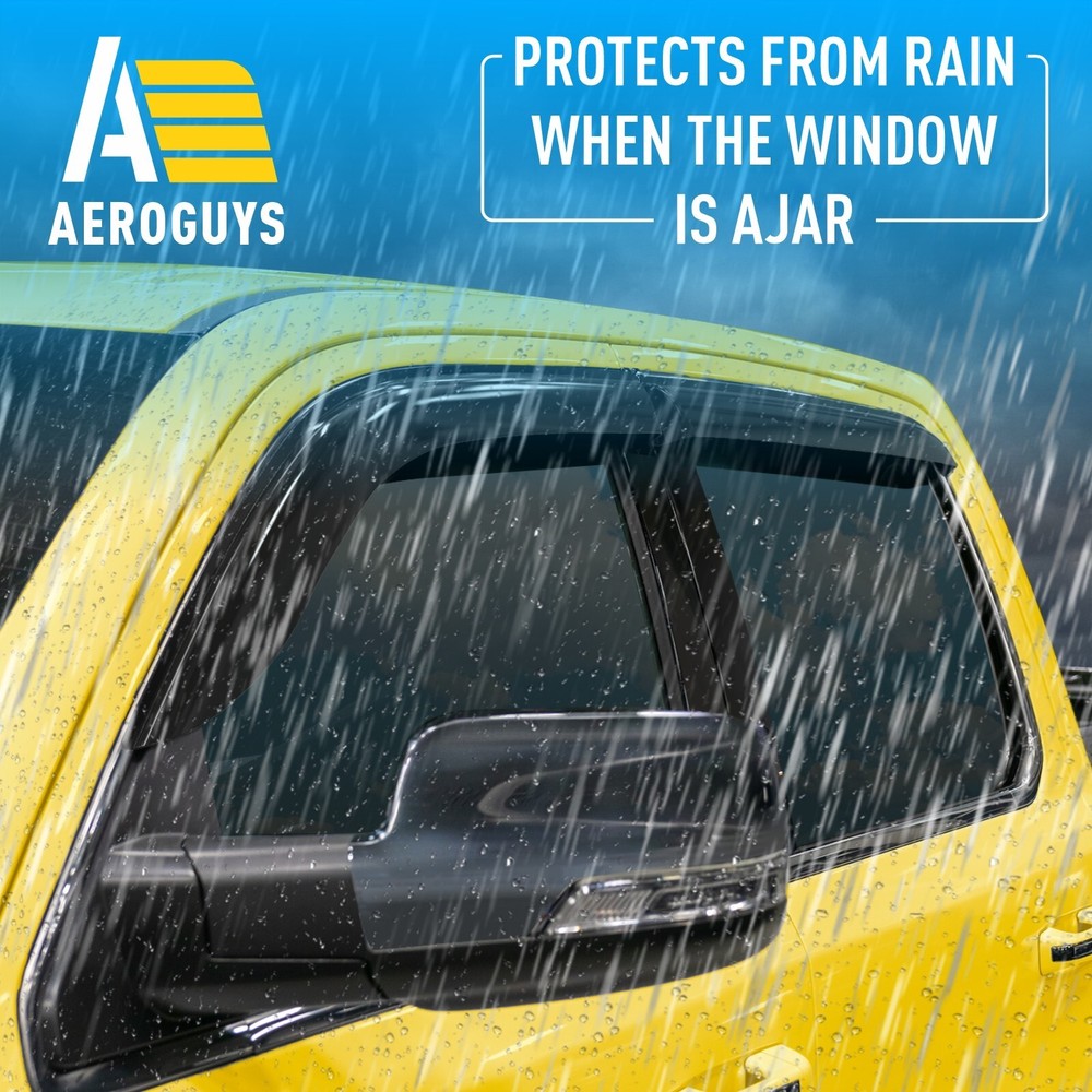 Side Window Deflectors Rain Guards for 2019-2026 Dodge Ram Crew Cab