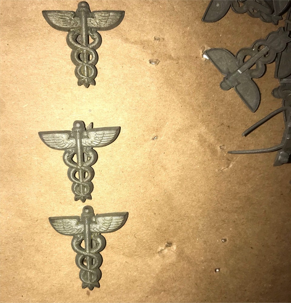 30 Authentic WWII German Army Clerk Thunderbird Pins