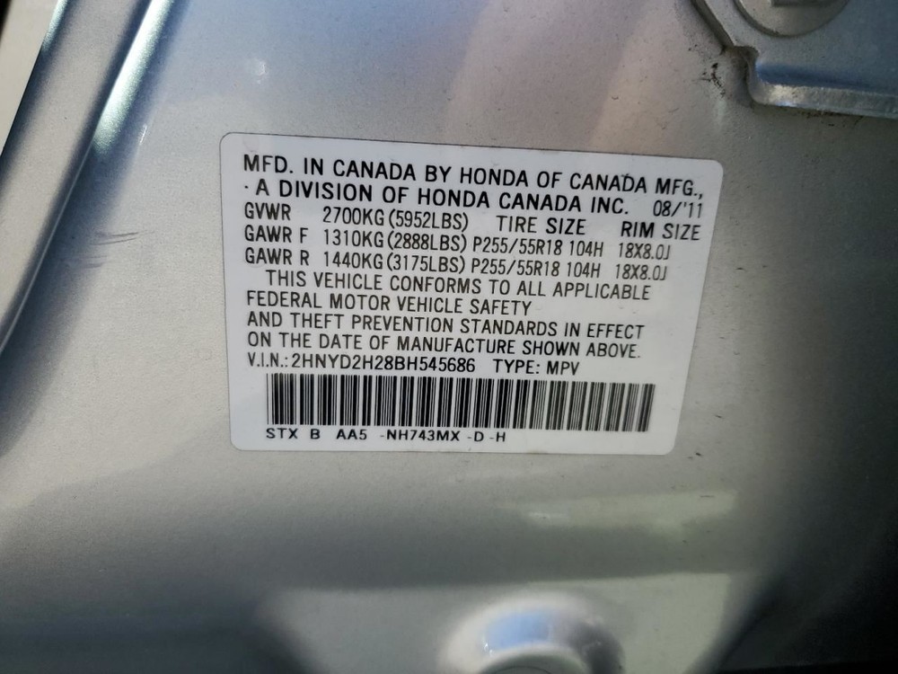Transfer Case 3.7L Fits 10-13 MDX 4678843