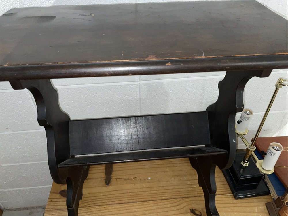 Vintage Solid Wood Bookshelf Table / End Table