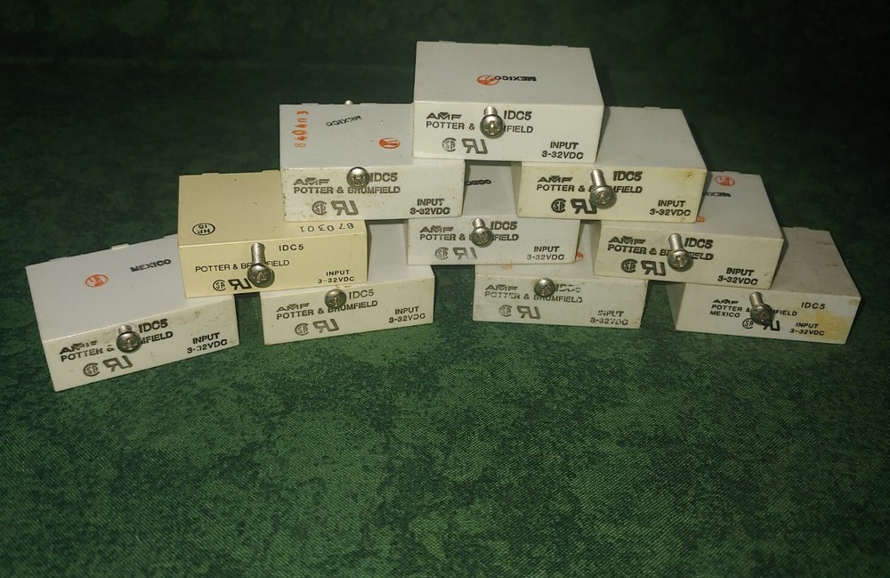 (10) Potter & Brumfield IDC5 Solid State Relays Input Voltage 3-32VDC (44008-I1)