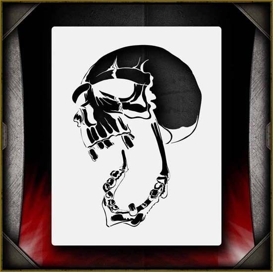 Skull 2 Airbrush Stencil Template Airsick