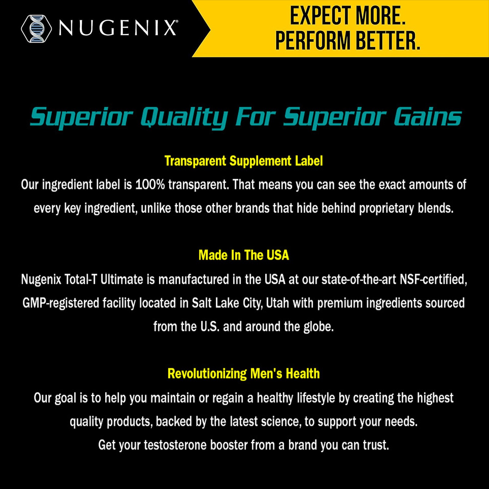 Nugenix Total-T Ultimate -Free and Total Testosterone Booster Supplement for Men