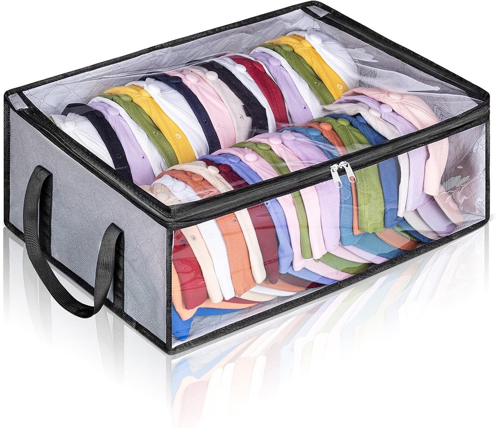 Baseball Cap Organizer with Clear View - Space Saving Storage Solution