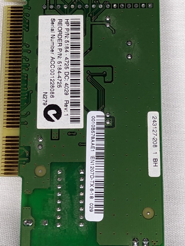 HP Desktop PC Ethernet PCI Network Adapter 5184-4725