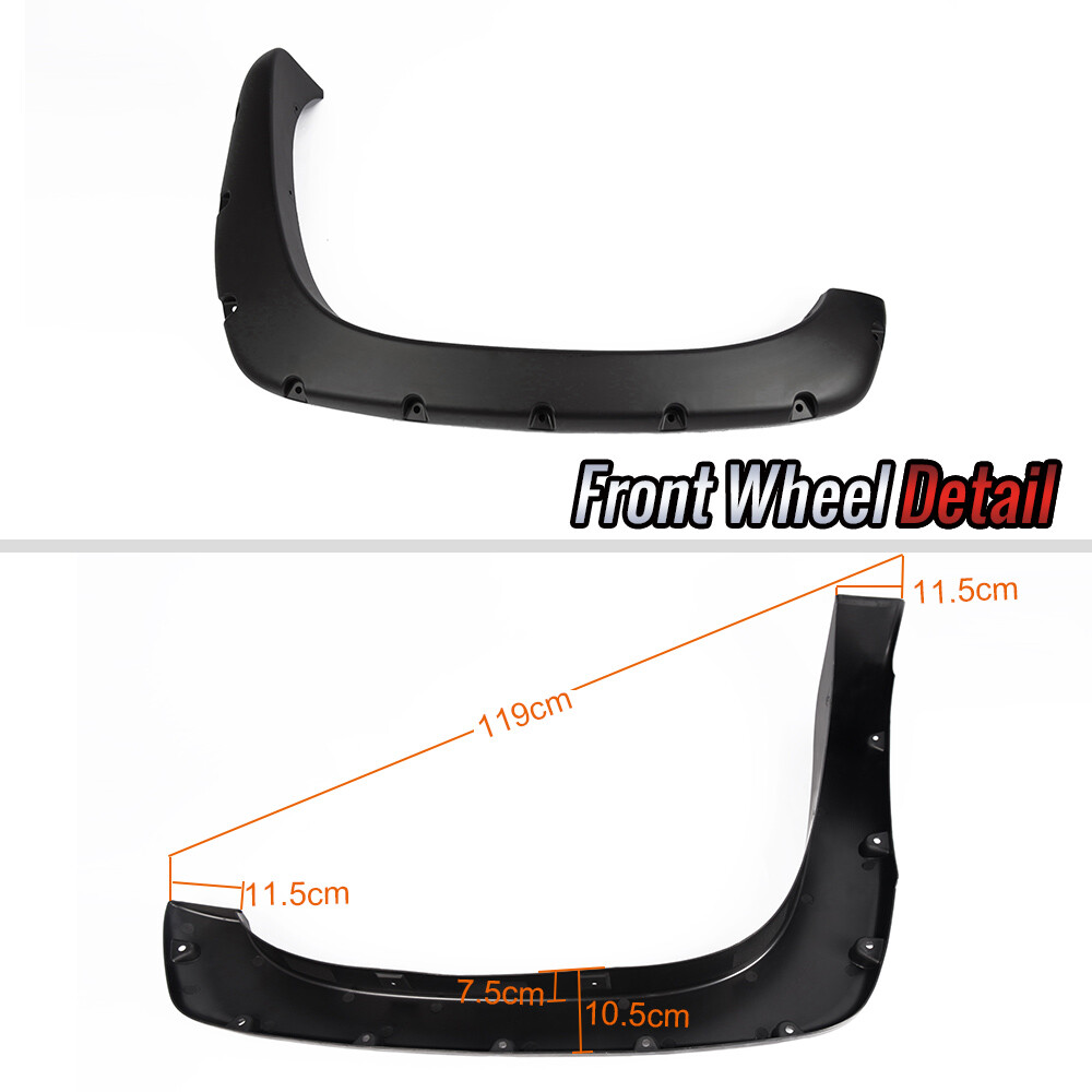 Fit For 1999-06 Chevy Silverado GMC Sierra Pocket Style Rivet Fender Flares 4PCS