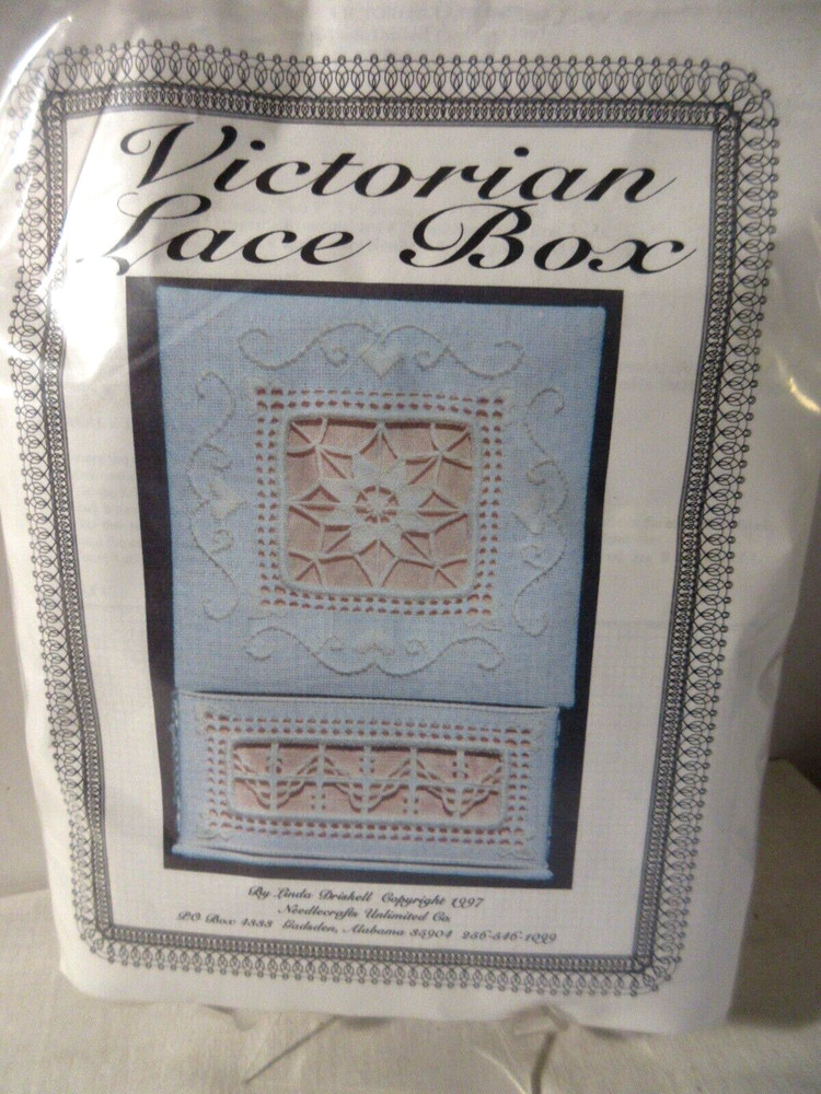 VHTF Linda Driskell VICTORIAN LACE BOX Embroidery/Pulled Thread KIT