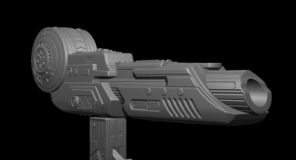 Predator Shoulder Cannon plasma Two Size - File STL – OBJ For 3D Printing -