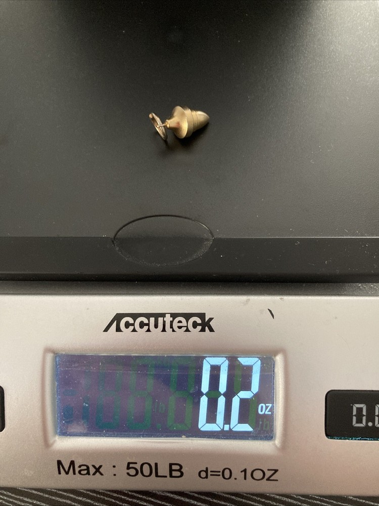 Dowsing Pendulum Solid Brass Acorn Shaped Charm Plumb Bob Mini Vintage