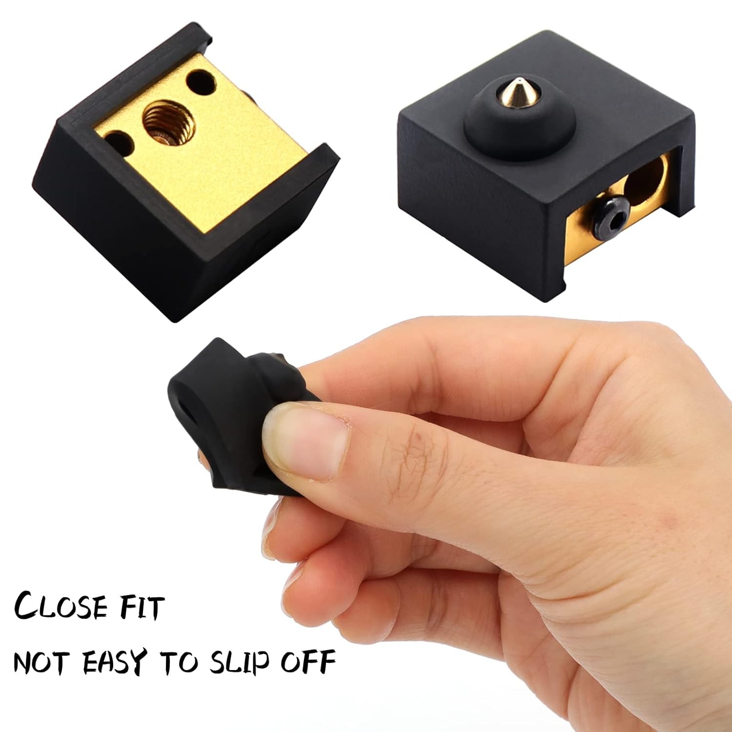 3D Printer Hotend Silicone Sock, 6 PCS Heater Block Cover for...