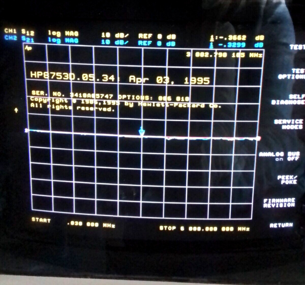 HP 8753D 006 010 30KHz-6GHz Vector Network analyzer