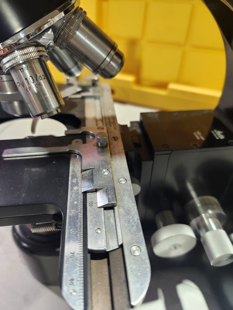 Leitz Wetzlar Ortholux Trinocular Microscope w/ 4 Objectives Germany