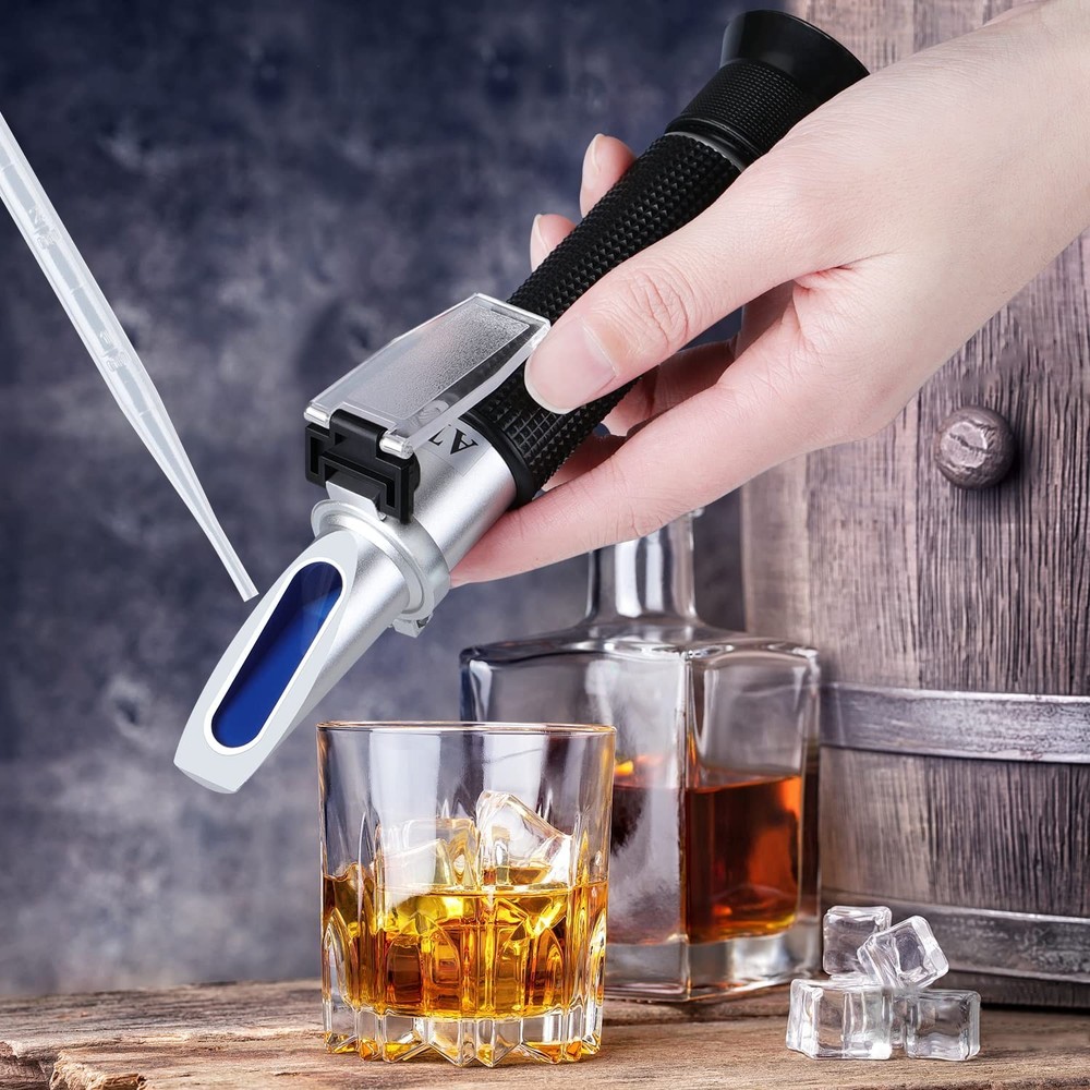 Optics Alcohol Refractometer Automatic Temperature Compensation Alcohol Meter...