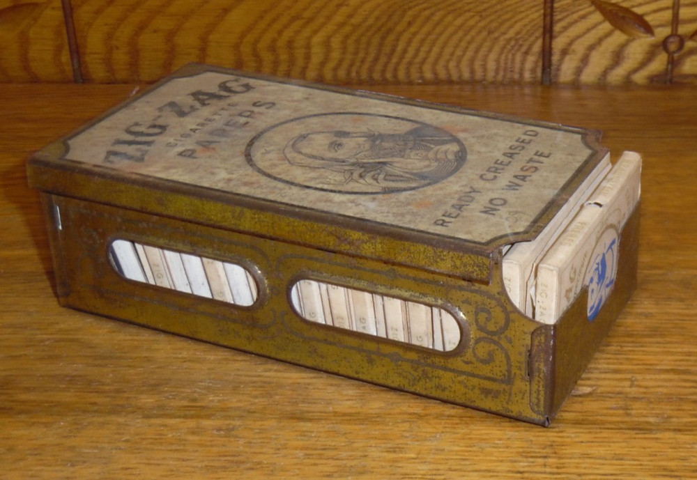Antique Zig Zag Cigarette Papers Dispenser - Filled Up!