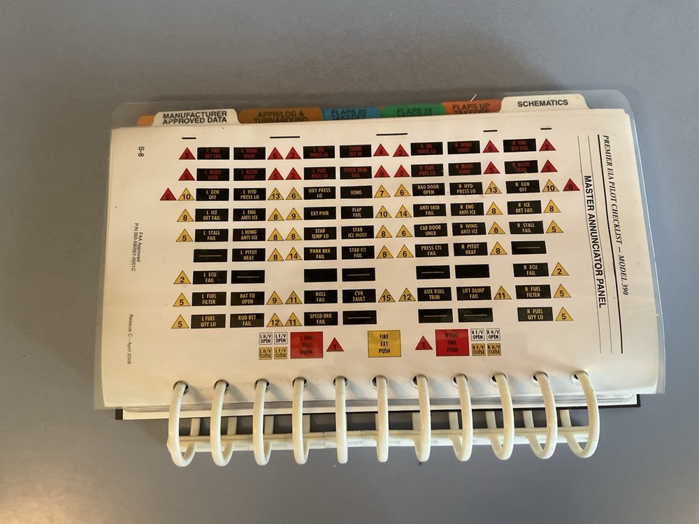 FlightSafety Beechcraft Premier 1/1A Pilot Checklist