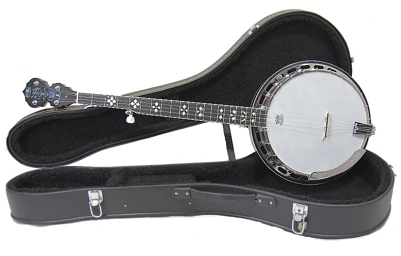 5 String Banjo, Mahogany resonator, geared tuners, include case RSBJ02