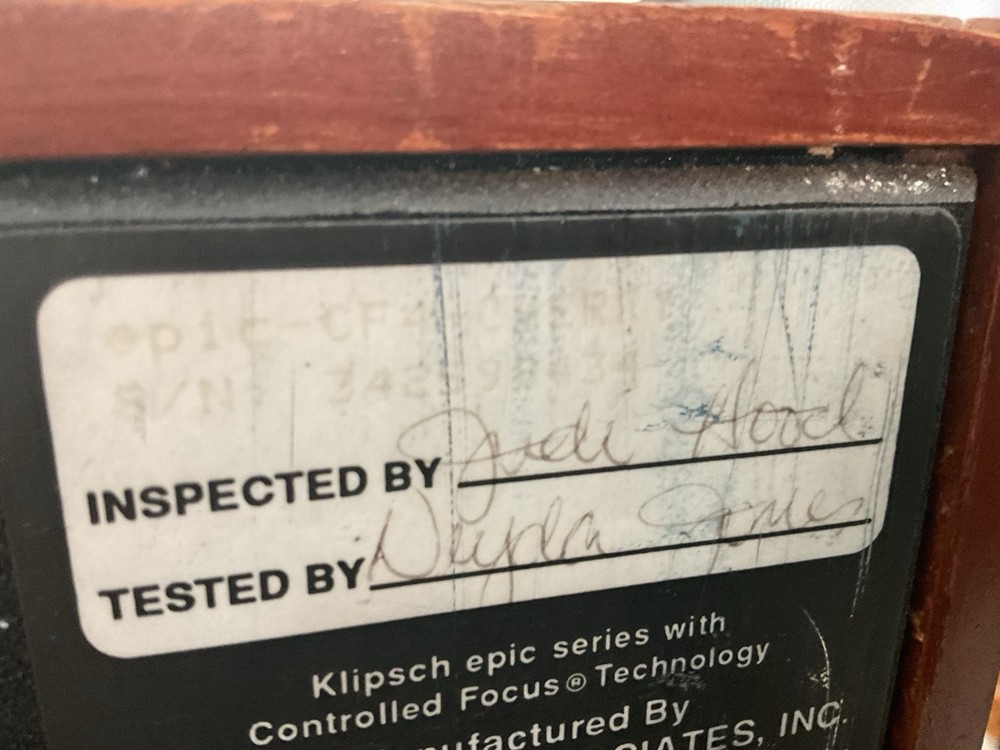 Klipsch Epic CF4 Speakers