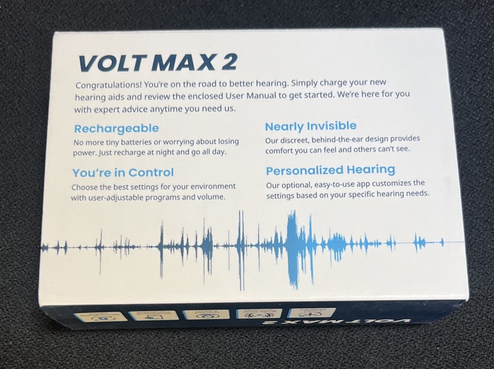MD Volt Max 2 hearing aids BTE rechargeable bluetooth