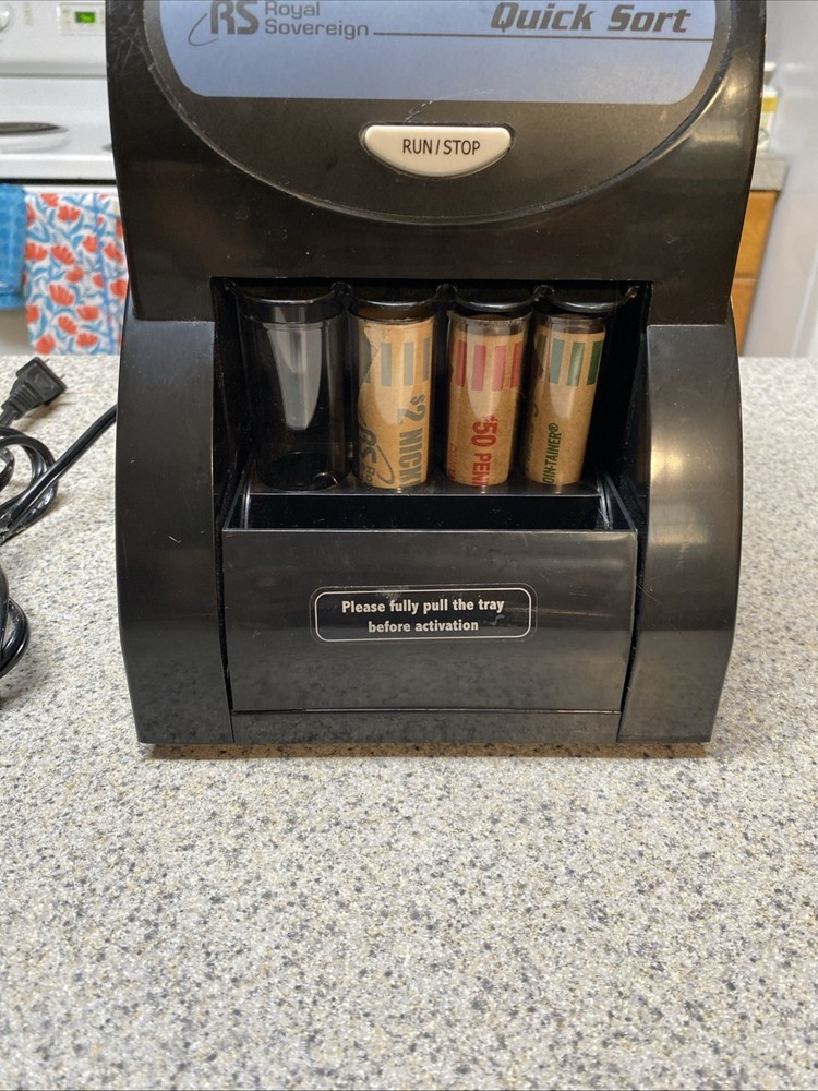 Royal Sovereign Coin Sorting Machine QS-1AC Quick Sort Black Sorter Roller