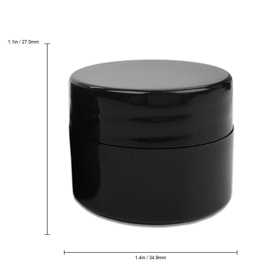300 Pieces 7G/7ML Black Thick Cosmetic Sample Container Jars with Lid BPA Free