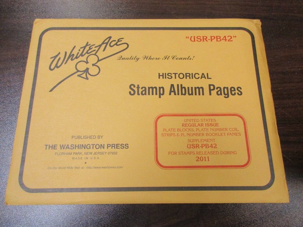 "WHITE-ACE" STAMP PAGES U.S REGULAR ISSUE  #USR-PB42 ,2011 W/FREE SHP.