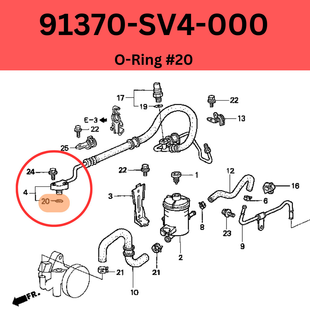 HONDA ACURA POWER STEERING PUMP INLET & OUTLET O-RING SEALS NEW 2PC KIT NEW P/S