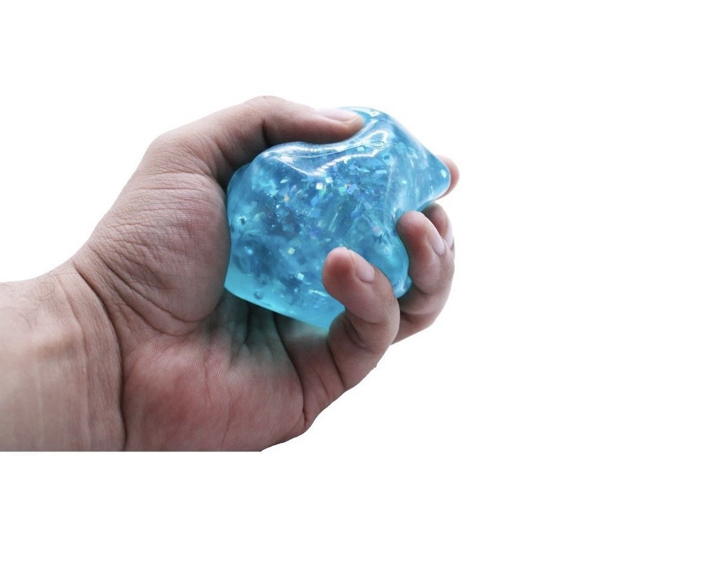 Minecraft Squeeze Toy Red Glitter cube