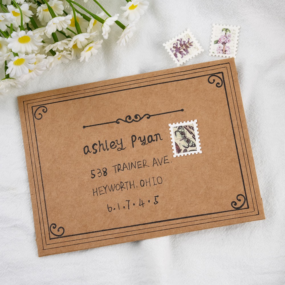 Silver 1x0.8inch Rectangular Postage Stamp Punch for Paper Crafting Scrapbooking