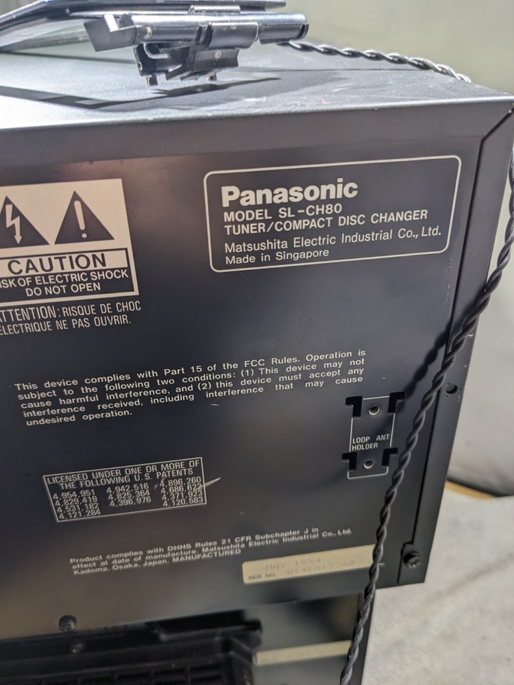 Panasonic Tuner/Compact Disc Changer SL-CH80 + Cassette Deck/Amplifier SU-CH80