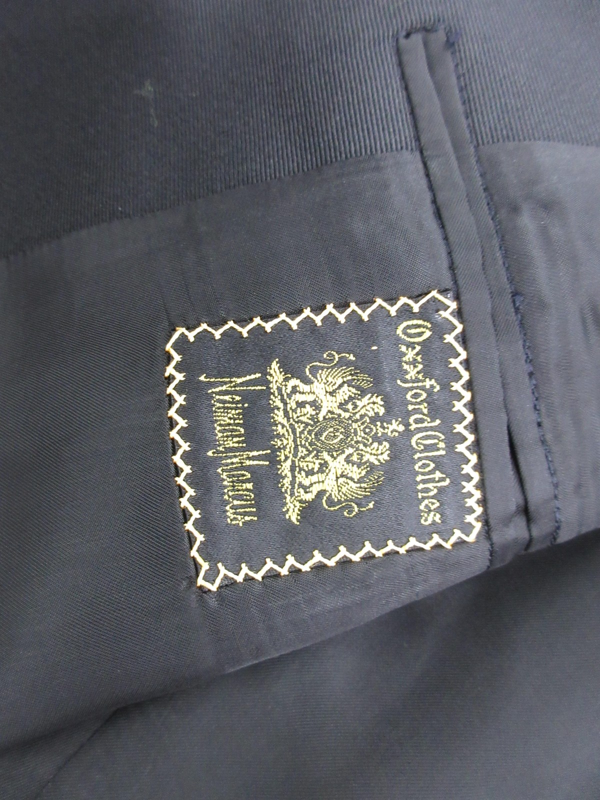 Oxxford Clothes Tuxedo Suit Mens 44 38x29 Black Super 100s Wool Peak Lapel