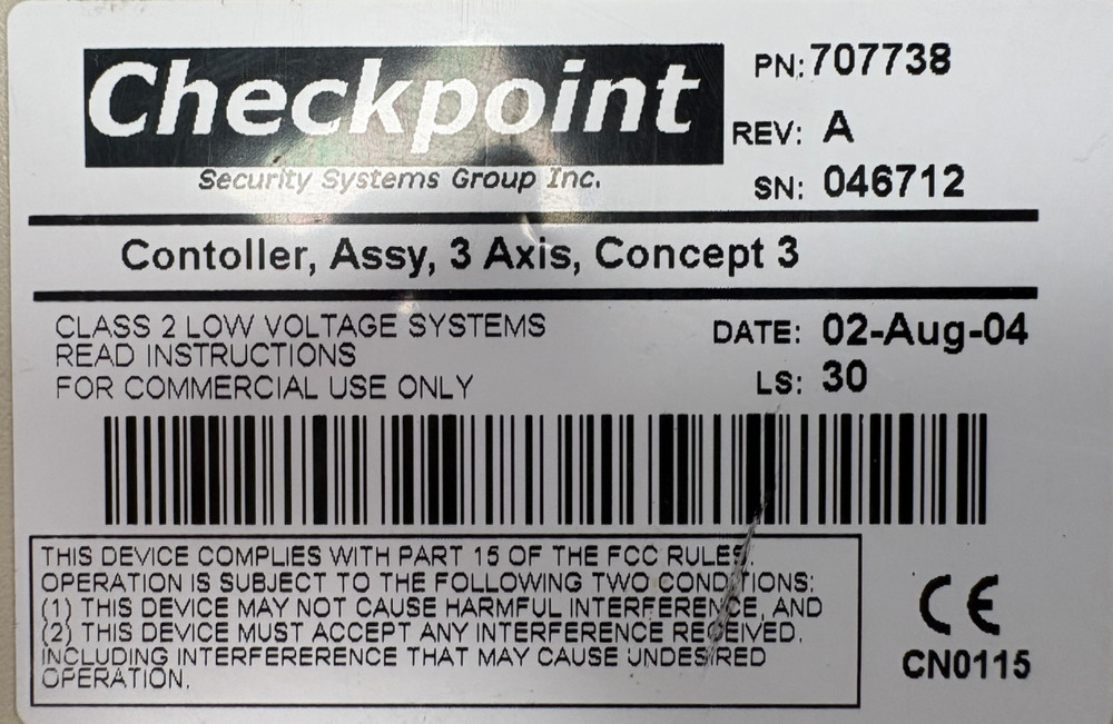 Checkpoint Clarity Concept 3 Axis Concept3 Dome Controller