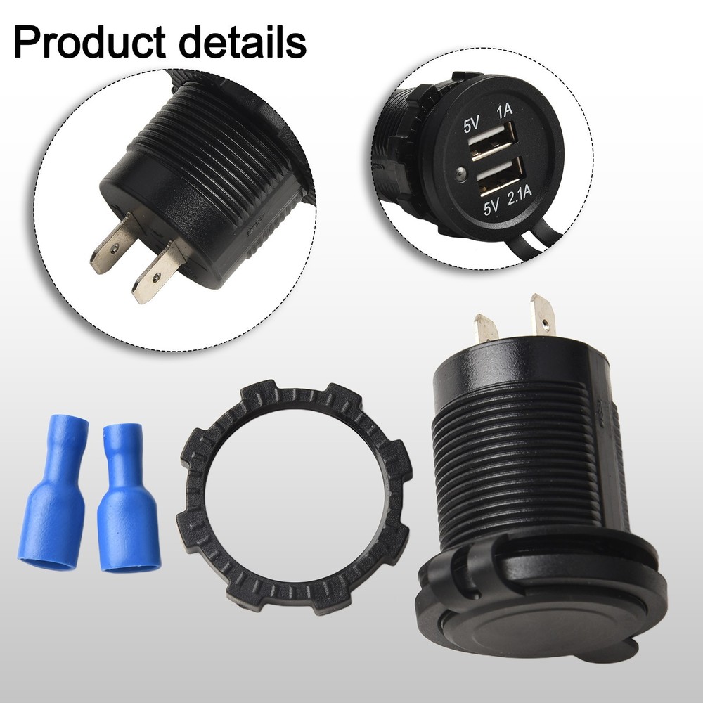 Dual USB Socket 10A With Accessories 20A 3.1A 37*43*29mm 5V Bag Packaging