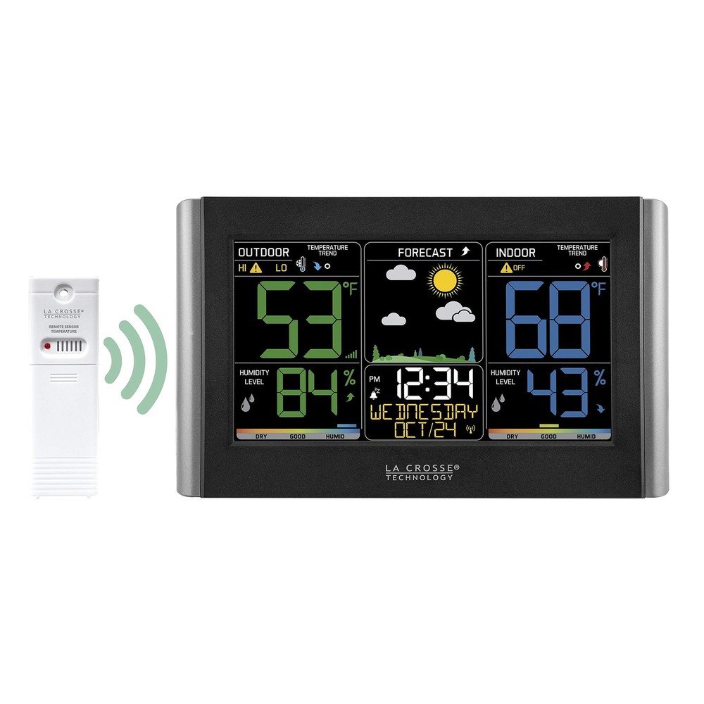La Crosse Technology Weather Station with Customizable Alerts, Weather Foreca...